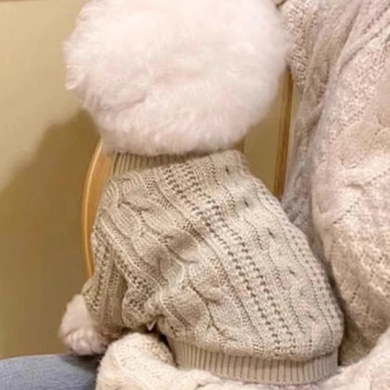 Classic Knit Sweater - Warm Winter Coat for Small Dogs & Cats