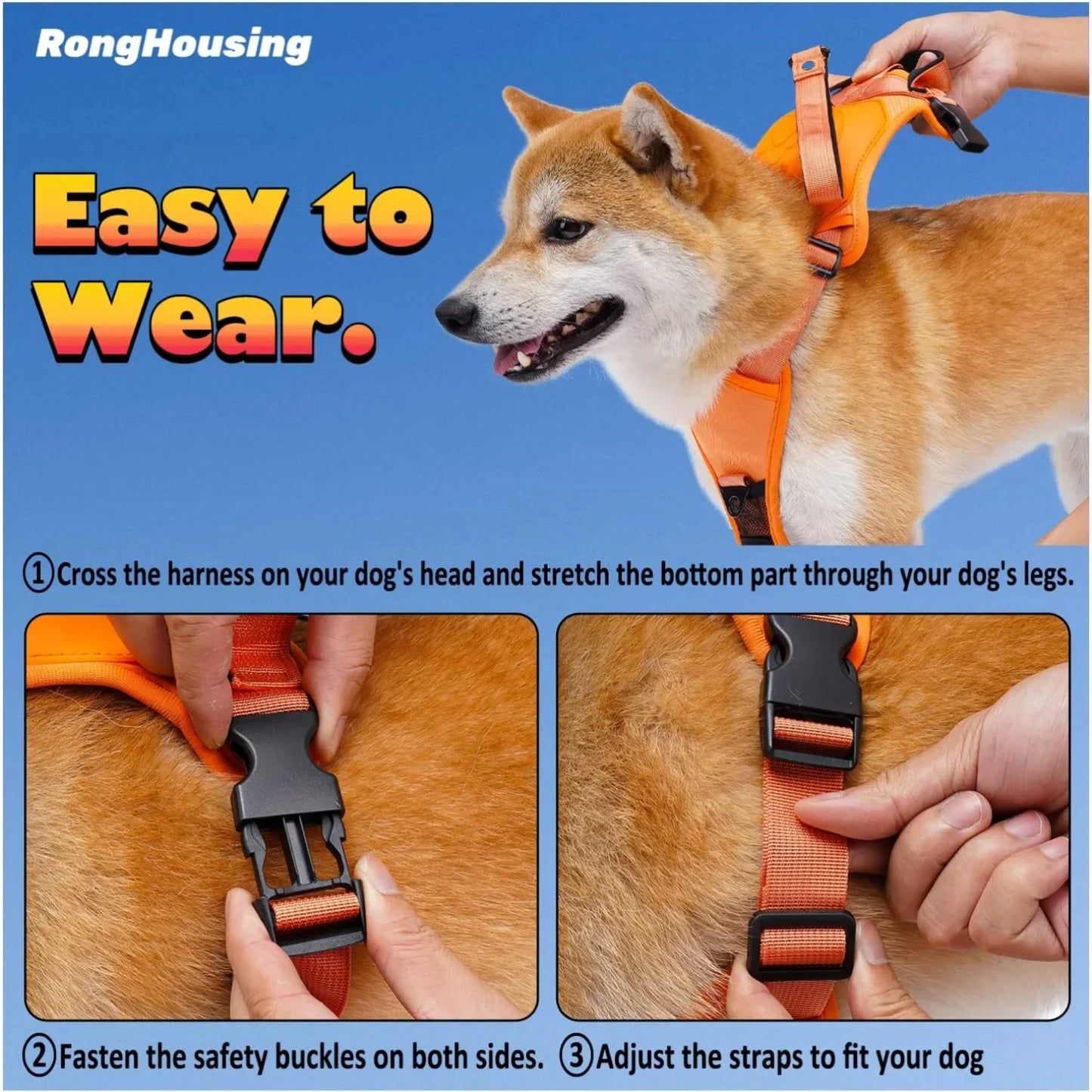 QuickFit Adjustable Dog Harness & Leash