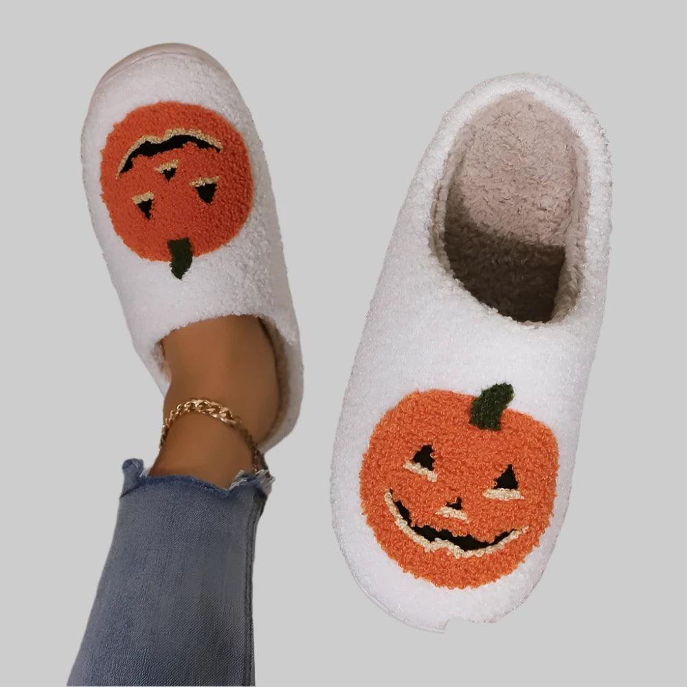 Ghost and Pumpkin Slippers