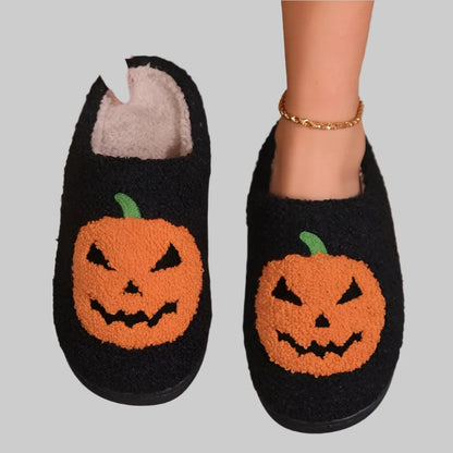 Ghost and Pumpkin Slippers